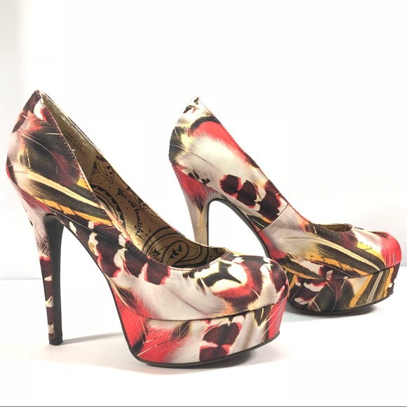 Dollhouse multicoloured round toe platform heels - Picture 2 of 9